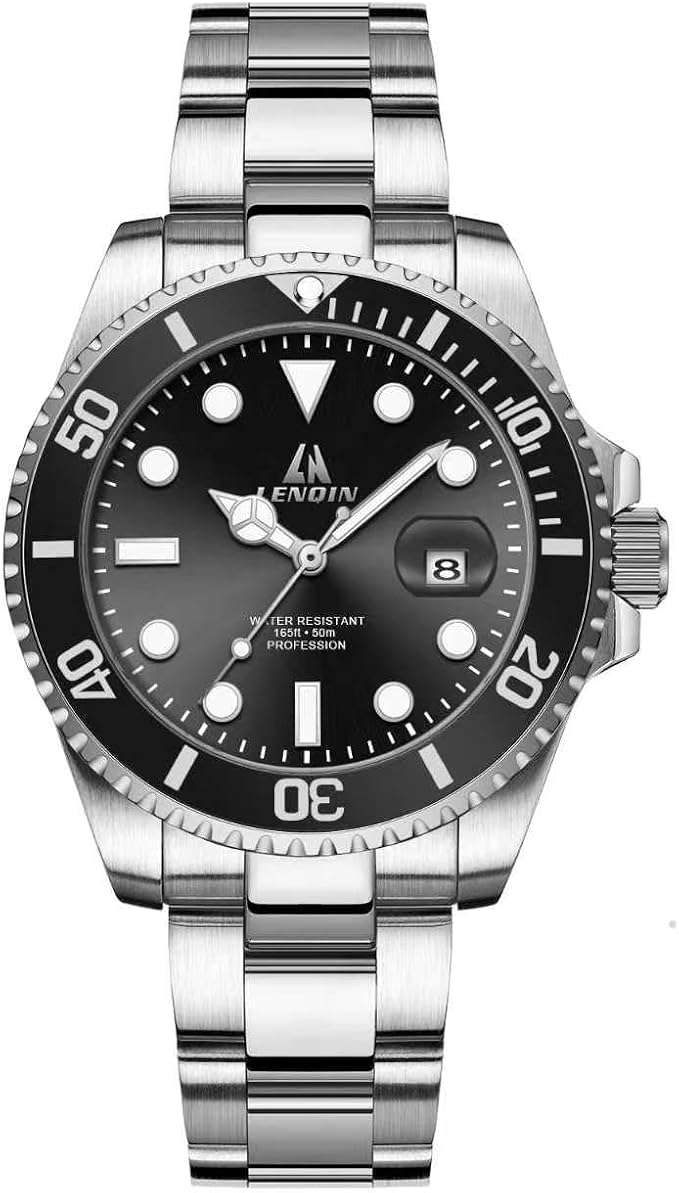 Mens Watches Stainless Steel Watches Men Waterproof Analog Quartz Watch Men's Wrist Watches with Date Fashion Casual Man Watch