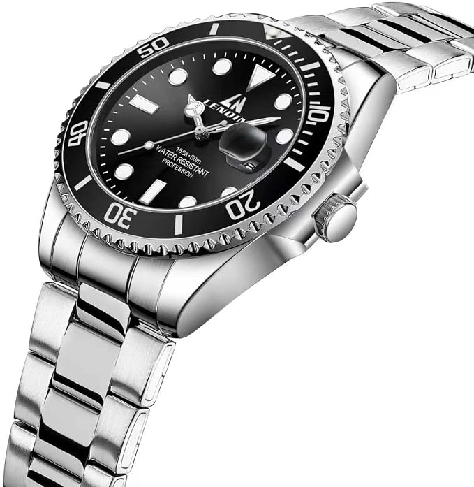 Mens Watches Stainless Steel Watches Men Waterproof Analog Quartz Watch Men's Wrist Watches with Date Fashion Casual Man Watch