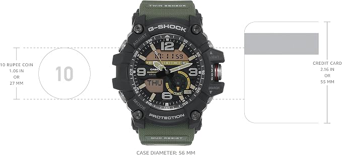 Casio G-shock Mudmaster Black Ana-Digi Dial Resin Band Watch - GG-1000-1A3
